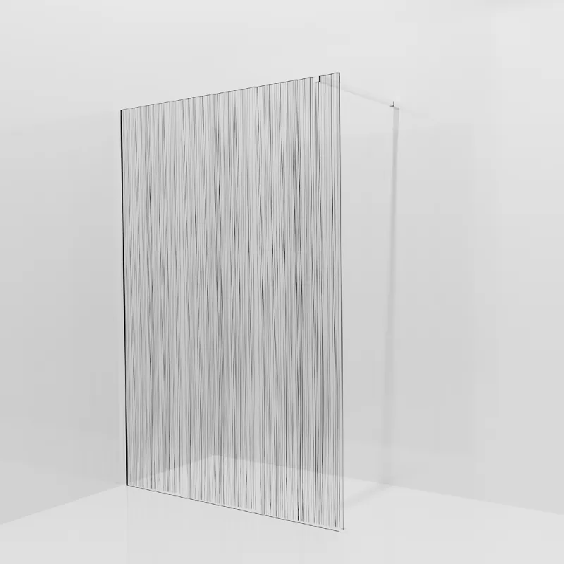 Balmani Modular douche à l‘italienne 140 x 200 cm, Mikado, avec coating, Profil Chrome brillant