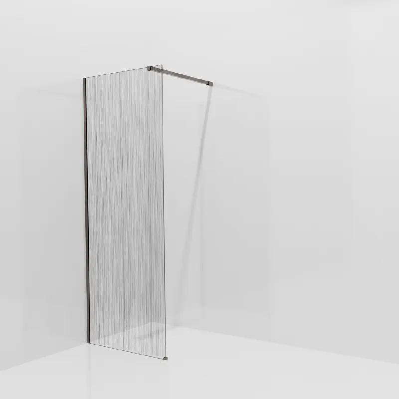Balmani Modular douche à l‘italienne 80 x 200 cm, Mikado, avec coating, Profil Brushed GunMetal
