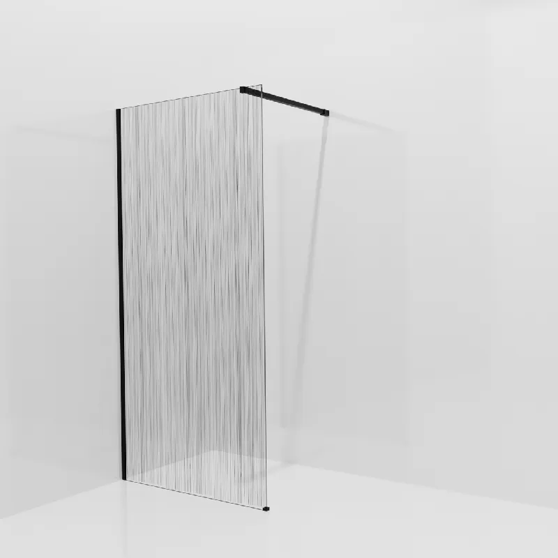 Balmani Modular douche à l‘italienne 100 x 200 cm, Mikado, avec coating, Profil Noir mat