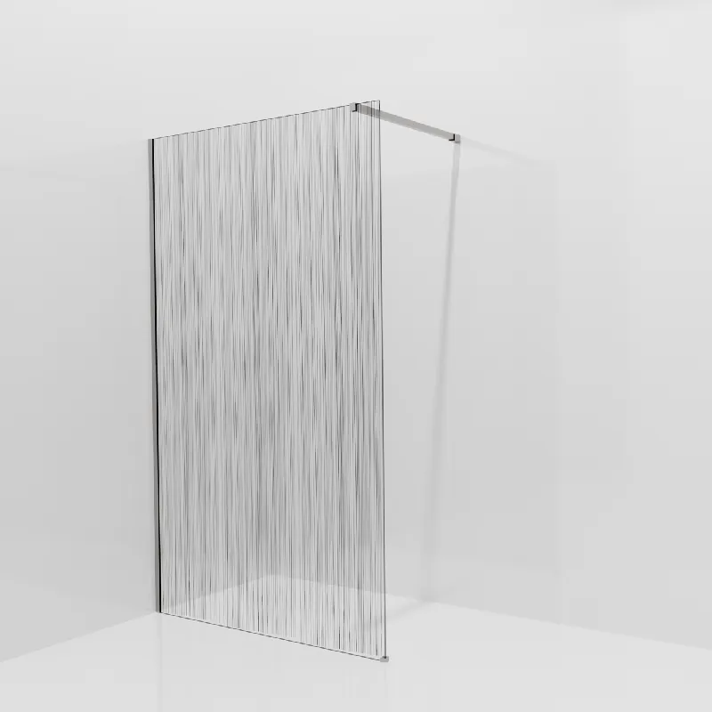 Balmani Modular douche à l‘italienne 120 x 200 cm, Mikado, avec coating, Profil Brushed Inox