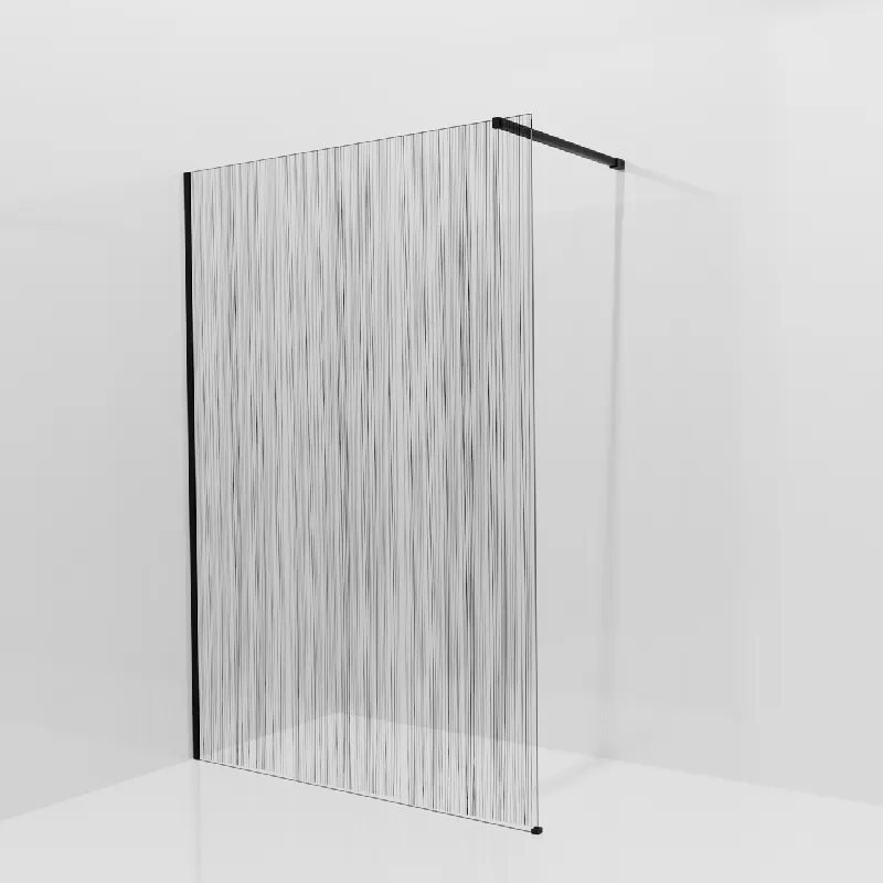 Balmani Modular douche à l‘italienne 140 x 200 cm, Mikado, avec coating, Profil Noir mat
