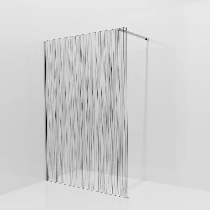 Balmani Modular douche à l‘italienne 140 x 200 cm, Mikado, avec coating, Profil Brushed Inox
