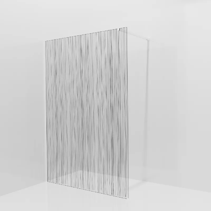 Balmani Modular douche à l‘italienne 140 x 200 cm, Mikado, avec coating, Profil Blanc mat