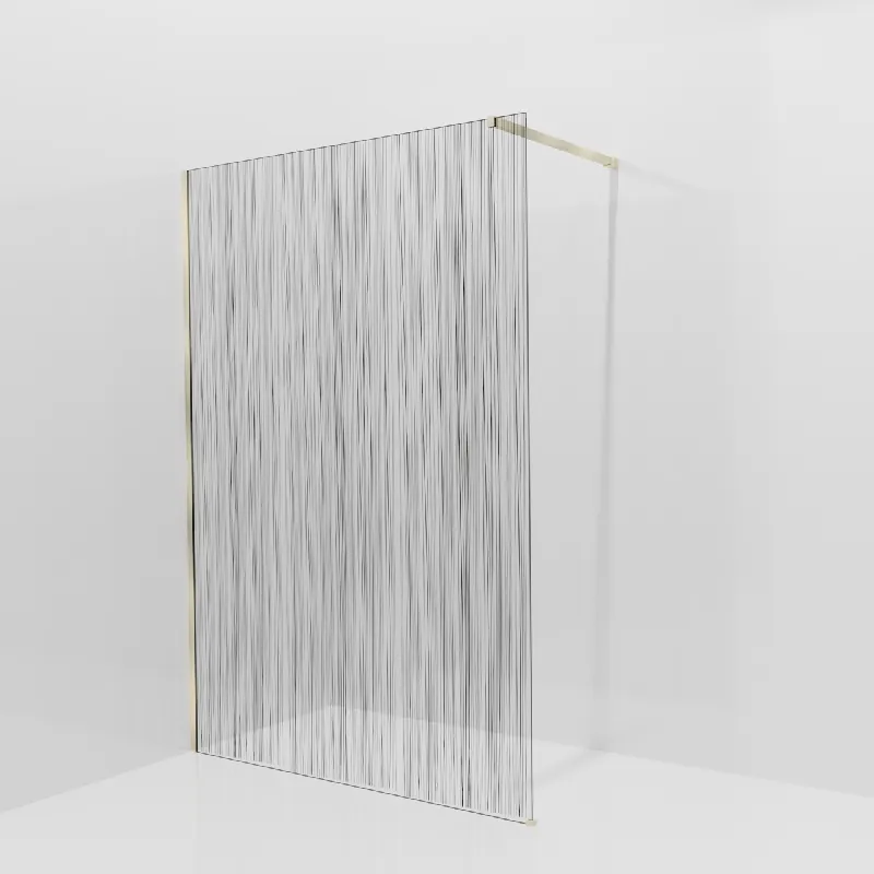 Balmani Modular douche à l‘italienne 140 x 200 cm, Mikado, avec coating, Profil Brushed Champagne Gold