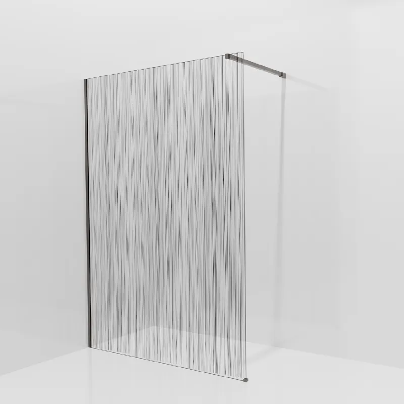 Balmani Modular douche à l‘italienne 140 x 200 cm, Mikado, avec coating, Profil Brushed GunMetal