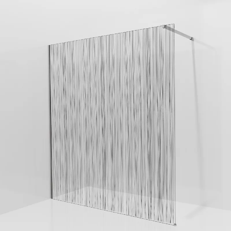 Balmani Modular douche à l‘italienne 180 x 200 cm, Mikado, avec coating, Profil Brushed Inox