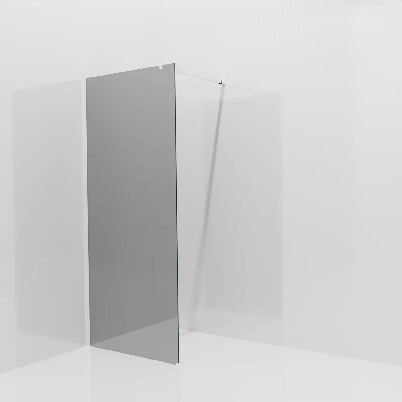 Balmani Modular douche à l‘italienne 90 x 200 cm, Verre miroir reflex, avec coating, Profil Chrome brillant