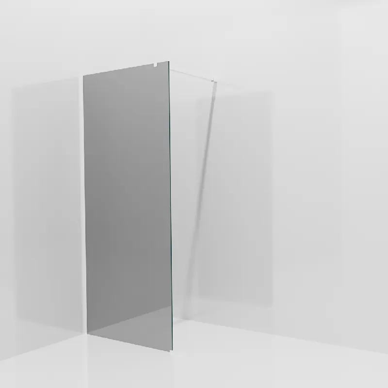 Balmani Modular douche à l‘italienne 90 x 200 cm, Verre miroir reflex, avec coating, Profil Blanc mat