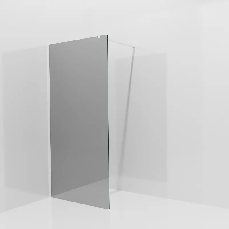 Balmani Modular douche à l‘italienne 100 x 200 cm, Verre miroir reflex, avec coating, Profil Chrome brillant