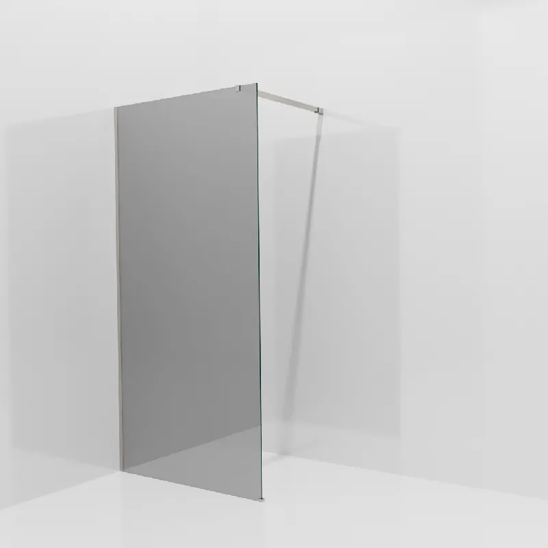 Balmani Modular douche à l‘italienne 100 x 200 cm, Verre miroir reflex, avec coating, Profil Brushed CoolMetal
