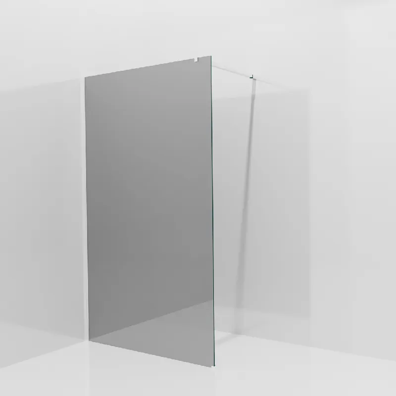 Balmani Modular douche à l‘italienne 120 x 200 cm, Verre miroir reflex, avec coating, Profil Chrome brillant