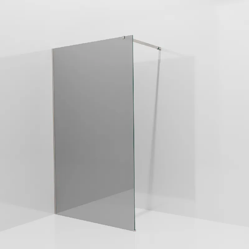 Balmani Modular douche à l‘italienne 120 x 200 cm, Verre miroir reflex, avec coating, Profil Brushed CoolMetal