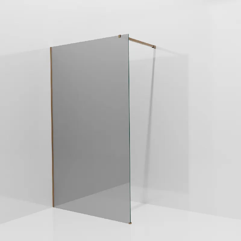 Balmani Modular douche à l‘italienne 120 x 200 cm, Verre miroir reflex, avec coating, Profil Brushed Rosegold