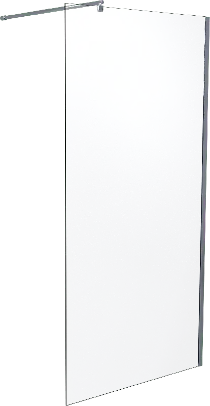 SanyOne douche à l‘italienne 100 x 195 cm verre transparent profil chrome brillant
