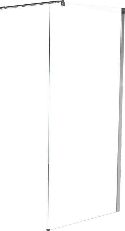 Linie Walk-In douche à l‘italienne 140 x 200 cm verre transparent profil chrome brillant