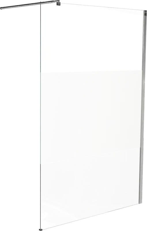Linie Walk-In douche à l‘italienne 120 x 200 cm verre transparent avec bande mate profil chrome brillant