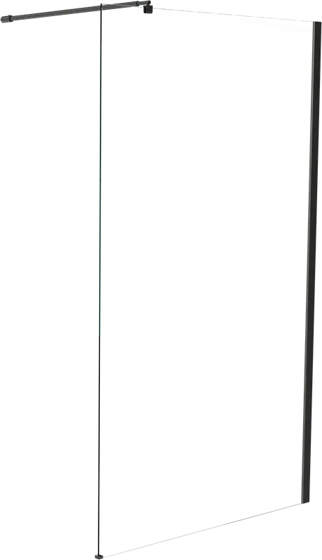 Linie Walk-In douche à l‘italienne 100 x 200 cm verre transparent profil noir mat