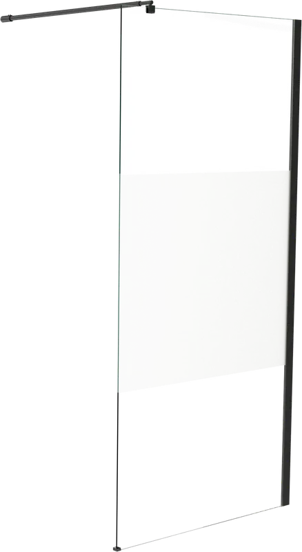 Linie Walk-In douche à l‘italienne 140 x 200 cm verre transparent profil noir mat