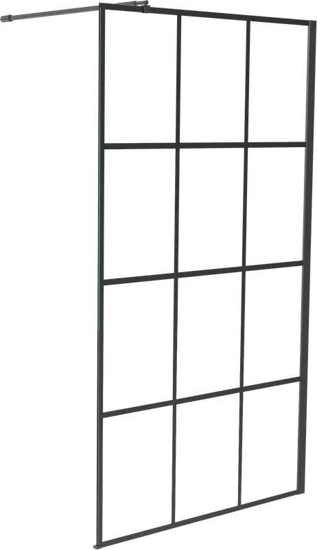 Linie Walk-In douche à l‘italienne 120 x 200 cm verre square profil noir mat