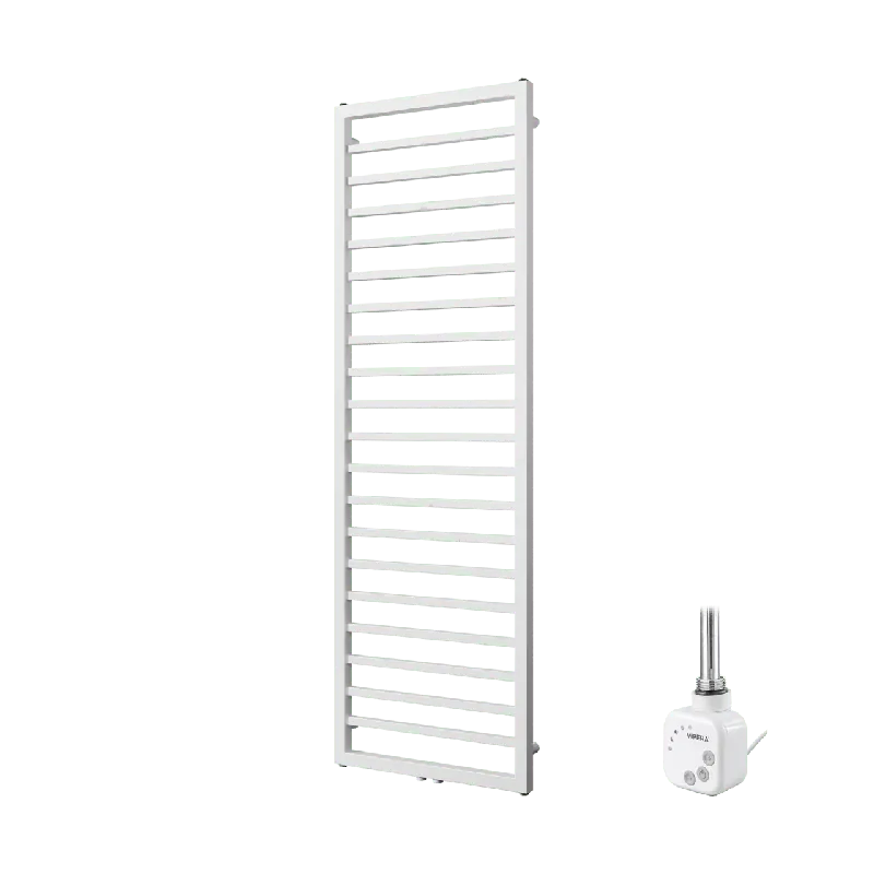 Vipera Listona sèche-serviettes Simple 50 x 180 cm chauffage électrique blanc mat raccordement latéral et central possible 800W, résistance incluse