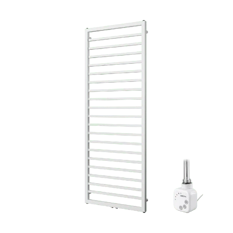 Vipera Listona sèche-serviettes Simple 60 x 180 cm chauffage électrique blanc mat raccordement latéral et central possible 800W, résistance incluse