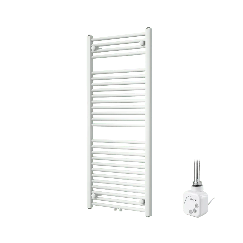 Vipera Kanza sèche-serviettes Simple 50 x 120 cm chauffage électrique blanc mat raccordement latéral et central possible 500W, résistance incluse