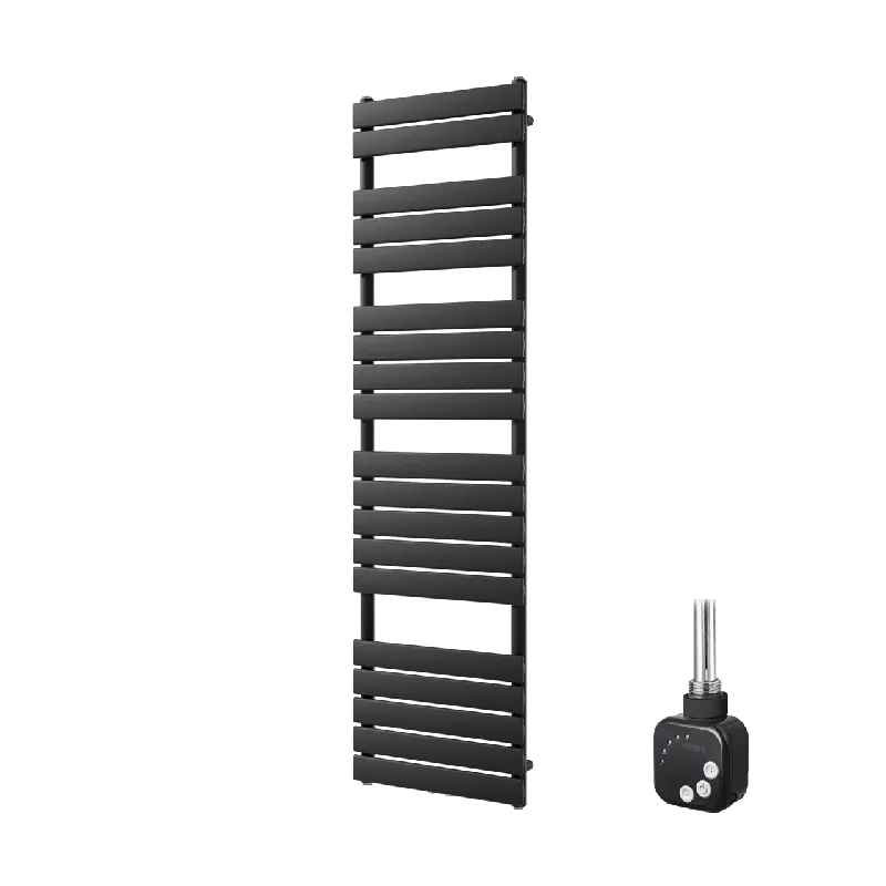 Vipera Vulcan sèche-serviettes Simple 50 x 180 cm chauffage électrique noir mat raccordement latéral et central possible 800W, résistance incluse