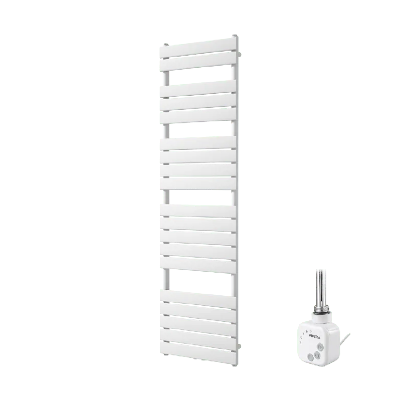 Vipera Vulcan sèche-serviettes Simple 50 x 180 cm chauffage électrique blanc mat raccordement latéral et central possible 800W, résistance incluse