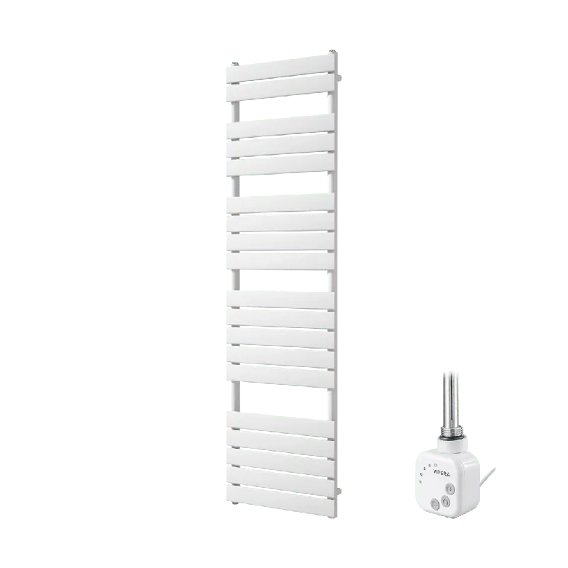 Vipera Vulcan sèche-serviettes Simple 50 x 180 cm chauffage électrique blanc mat raccordement latéral 800W, résistance incluse