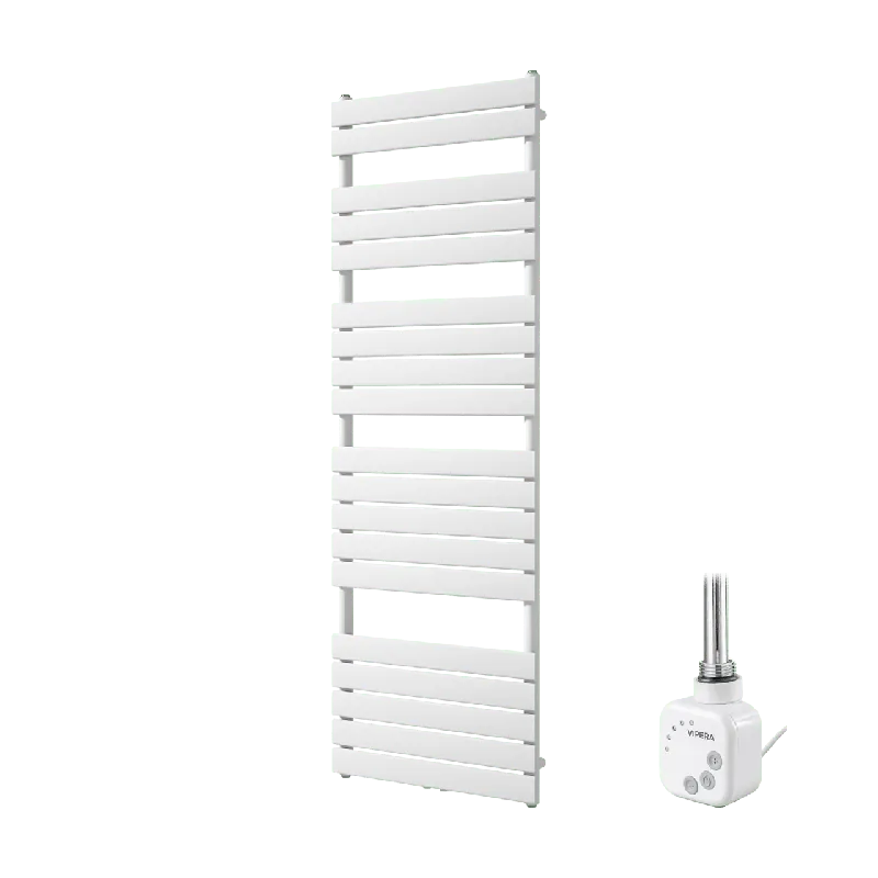 Vipera Vulcan sèche-serviettes Simple 60 x 180 cm chauffage électrique blanc mat raccordement latéral et central possible 1000W, résistance incluse