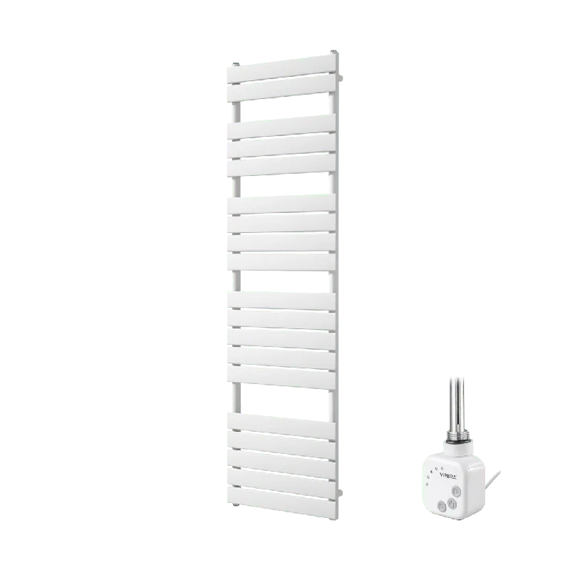 Vipera Vulcan sèche-serviettes Simple 60 x 180 cm chauffage électrique blanc mat raccordement latéral 1000W, résistance incluse