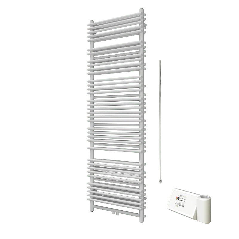 Vipera Alegria sèche-serviettes Doublé 60 x 180 cm chauffage électrique blanc mat raccordement latéral et central possible 1.500W, résistance incluse