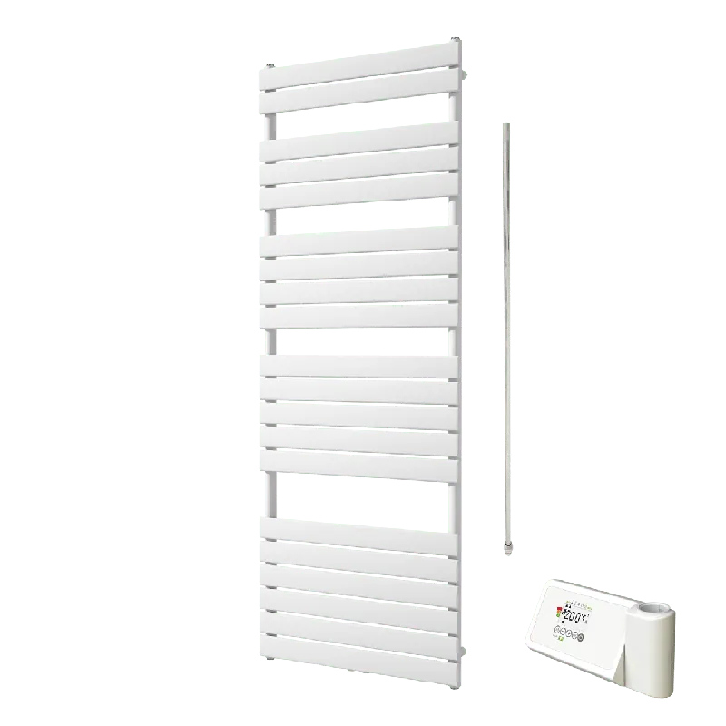 Vipera Vulcan sèche-serviettes Simple 70 x 190 cm chauffage électrique blanc mat raccordement latéral et central possible 1.250W, résistance incluse
