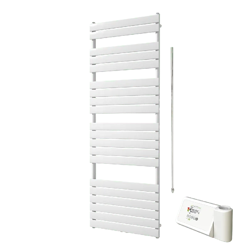 Vipera Vulcan sèche-serviettes Simple 70 x 190 cm chauffage électrique blanc brillant raccordement latéral et central possible 1.250W, résistance incluse
