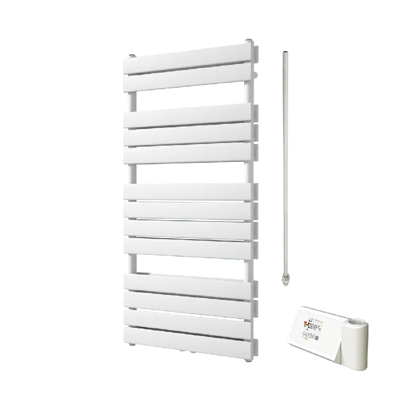 Vipera Vulcan sèche-serviettes Doublé 60 x 123 cm chauffage électrique blanc brillant raccordement latéral et central possible 1.000W, résistance incluse