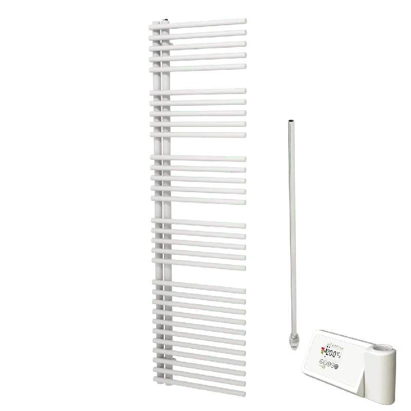 Vipera Nevada sèche-serviettes Simple 50 x 180 cm chauffage électrique blanc mat raccordement central 750W, résistance incluse