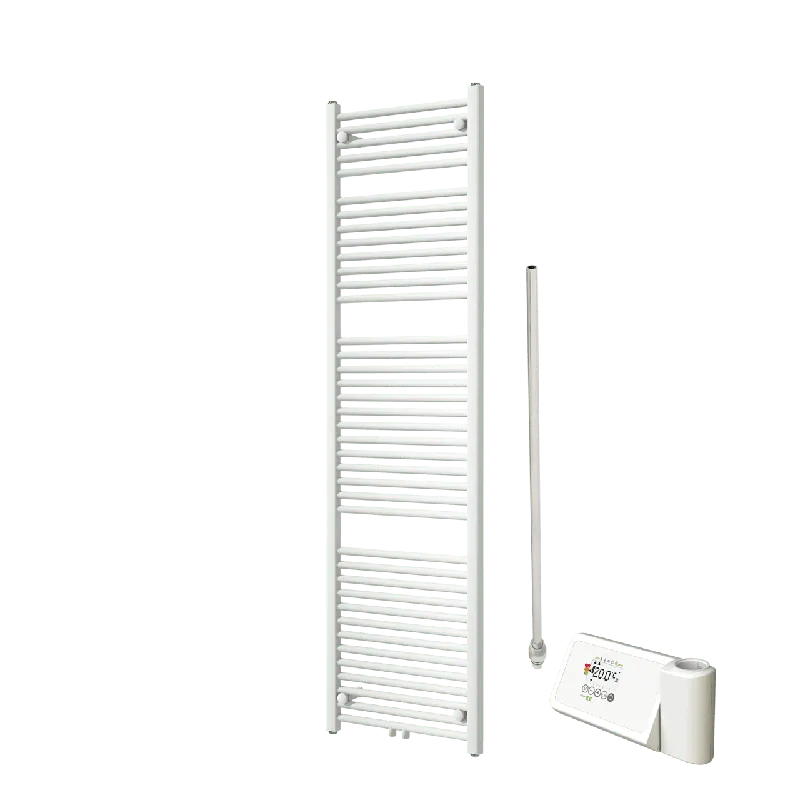 Vipera Kanza sèche-serviettes Simple 50 x 180 cm chauffage électrique blanc mat raccordement latéral et central possible 750W, résistance incluse