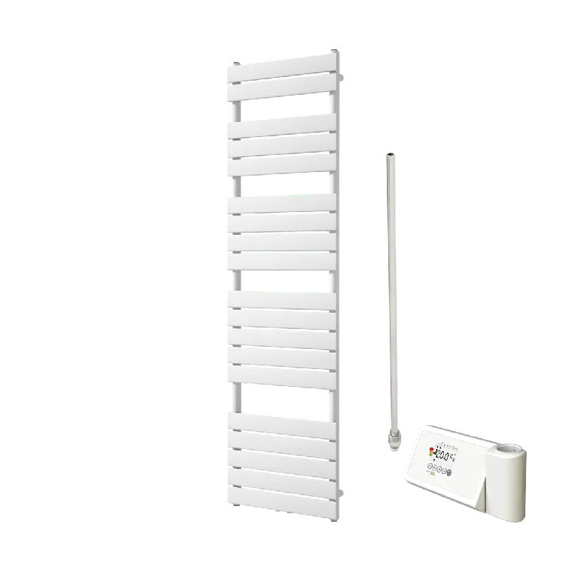 Vipera Vulcan sèche-serviettes Simple 50 x 180 cm chauffage électrique blanc mat raccordement latéral et central possible 750W, résistance incluse