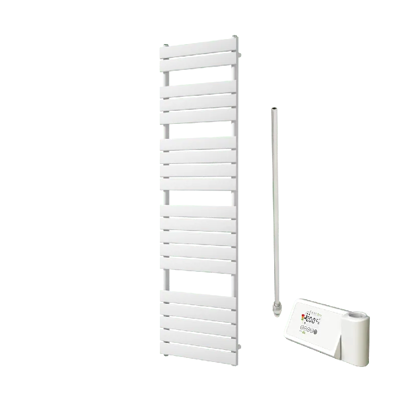 Vipera Vulcan sèche-serviettes Simple 50 x 180 cm chauffage électrique blanc mat raccordement latéral 750W, résistance incluse