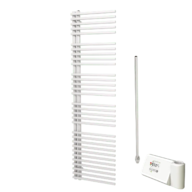 Vipera Nevada sèche-serviettes Simple 50 x 180 cm chauffage électrique blanc brillant raccordement latéral 750W, résistance incluse