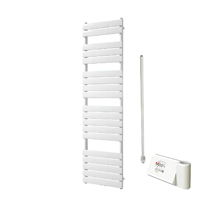 Vipera Vulcan sèche-serviettes Simple 50 x 180 cm chauffage électrique blanc brillant raccordement latéral et central possible 750W, résistance incluse