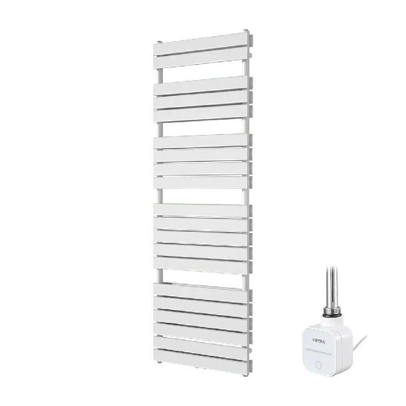 Vipera Vulcan sèche-serviettes Doublé 60 x 183,5 cm chauffage électrique blanc brillant raccordement latéral et central possible 1.500W, résistance incluse