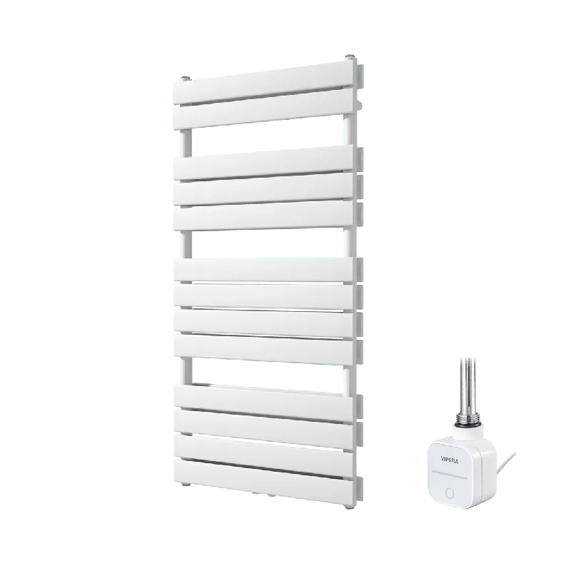 Vipera Vulcan sèche-serviettes Doublé 60 x 123 cm chauffage électrique blanc mat raccordement latéral et central possible 1000W, résistance incluse