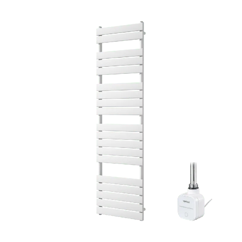 Vipera Vulcan sèche-serviettes Simple 50 x 180 cm chauffage électrique blanc mat raccordement latéral 800W, résistance incluse