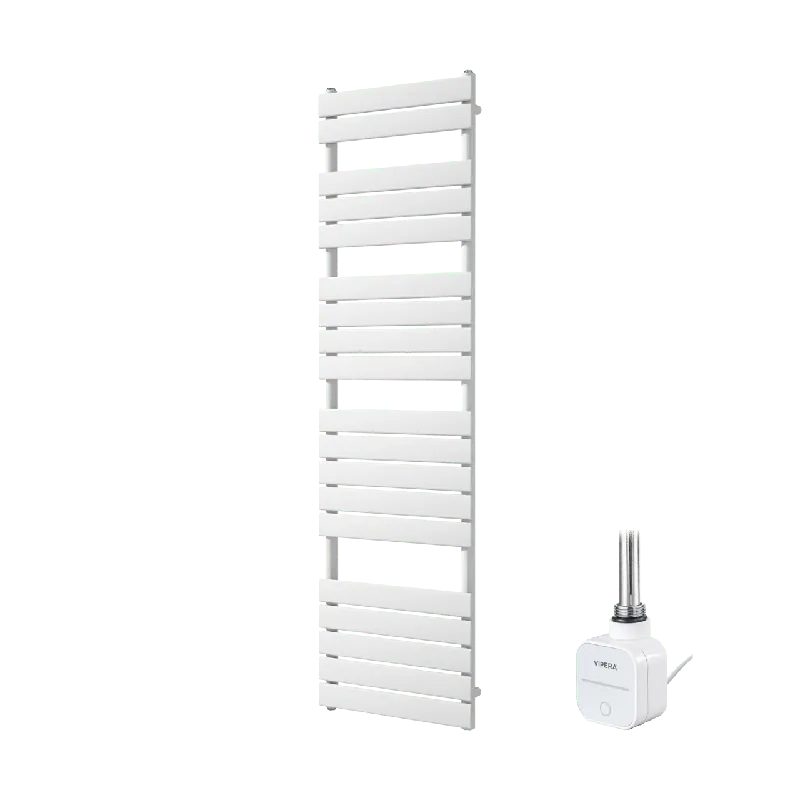 Vipera Vulcan sèche-serviettes Simple 60 x 180 cm chauffage électrique blanc mat raccordement latéral 1000W, résistance incluse