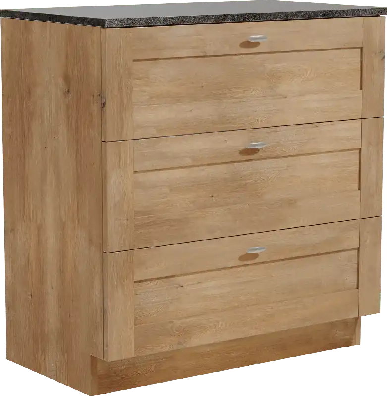 Linie Classo meuble salle de bains à poser 80 x 46 cm chêne naturel avec Lado tablette simple en mélaminé ardoise gris