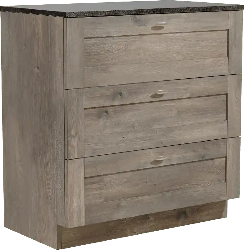 Linie Classo meuble salle de bains à poser 80 x 46 cm chêne gris avec Lado tablette simple en mélaminé ardoise gris