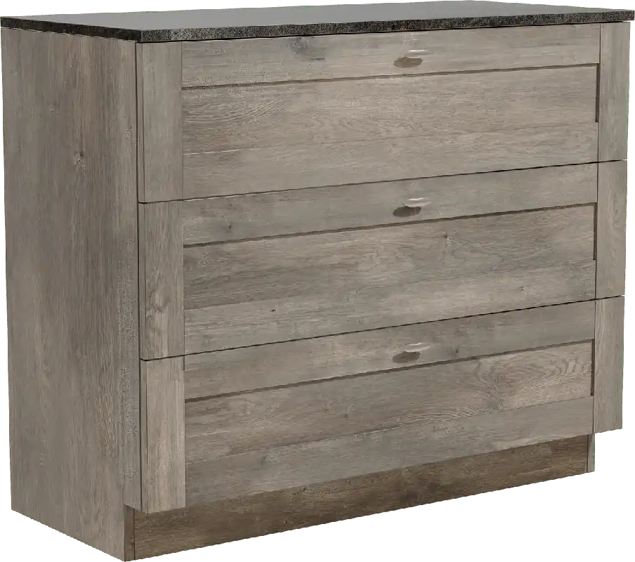 Linie Classo meuble salle de bains à poser 100 x 46 cm chêne gris avec Lado tablette simple ou double en mélaminé ardoise gris