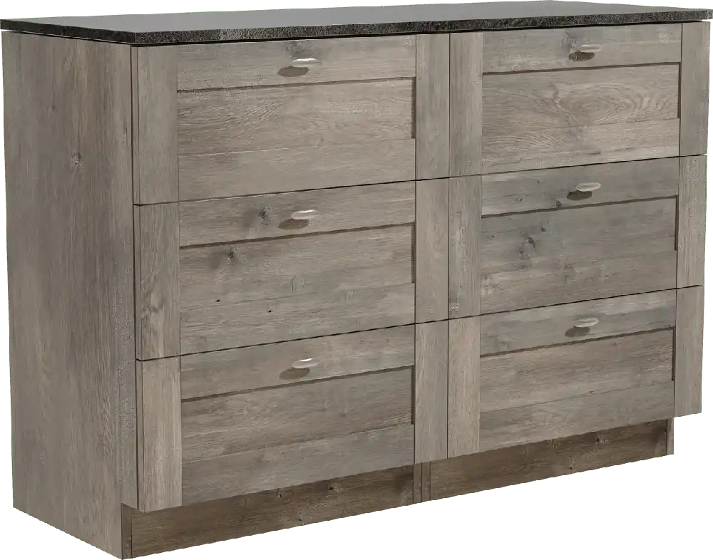 Linie Classo meuble salle de bains à poser 120 x 46 cm chêne gris avec Lado tablette simple ou double en mélaminé ardoise gris