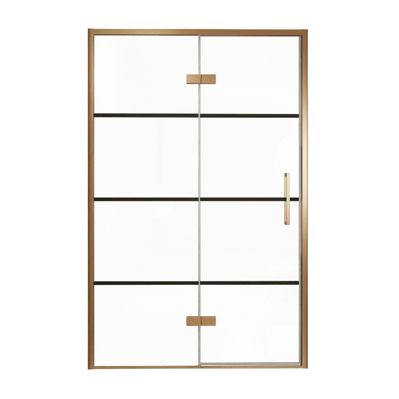 Balmani Senses Design porte pivotante à gauche 140 cm x 210 cm verre Lined, Profil Brushed Rosegold